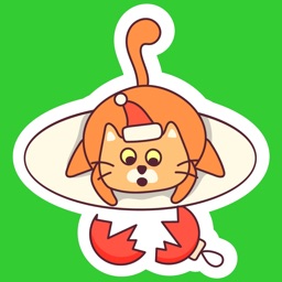 Fat Cat Christmas Stickers