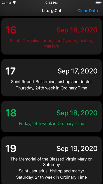 LiturgiCal - Catholic Widget
