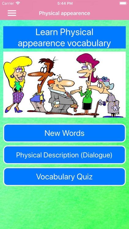 Physical appearence vocabulary