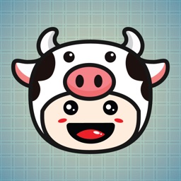 Sticker Me Cow Mascot Boy