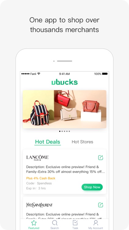 Ubucks: Cash Back & Coupons