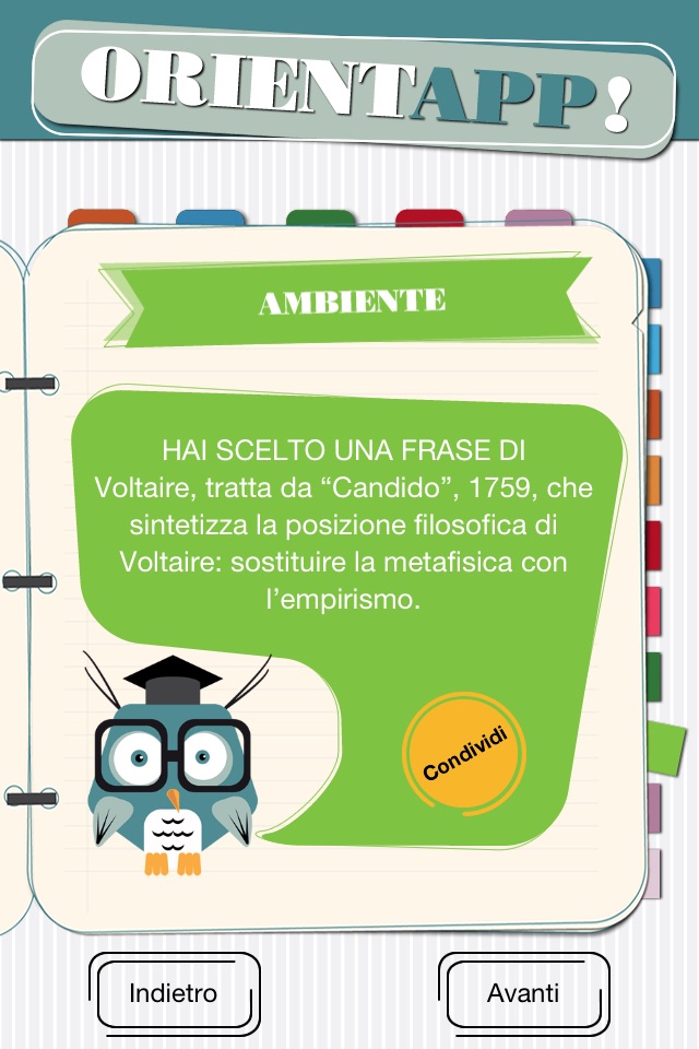 OrientApp! - Prova il test screenshot 4