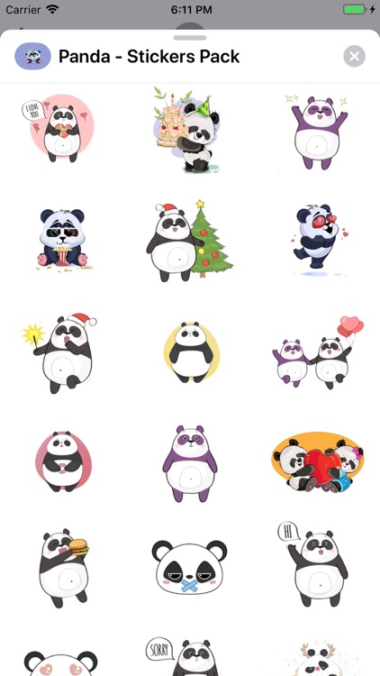 Panda - Stickers Pack screenshot-3