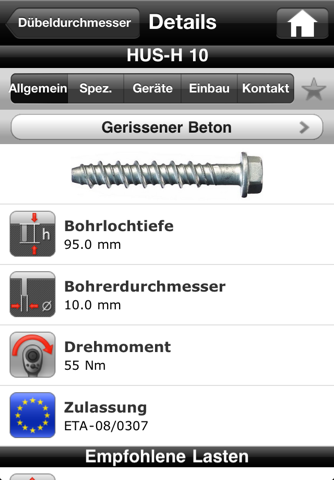 Hilti Anchors Selector screenshot 4