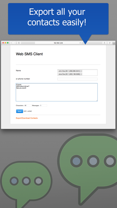 Web SMS - Write SMS on your Computer Screenshot 4