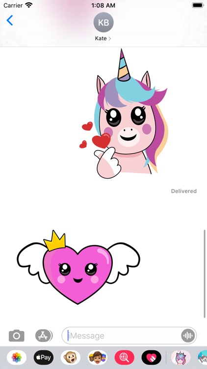 Unicorn Valentine Sticker screenshot-7