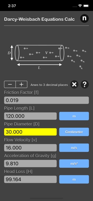 Darcy Weisbach Equations Calc(圖3)-速報App