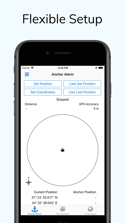 Anchor Alarm with Late Set