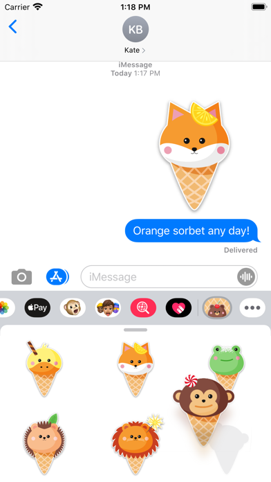 Kawaii Ice Cream Animals screenshot 2