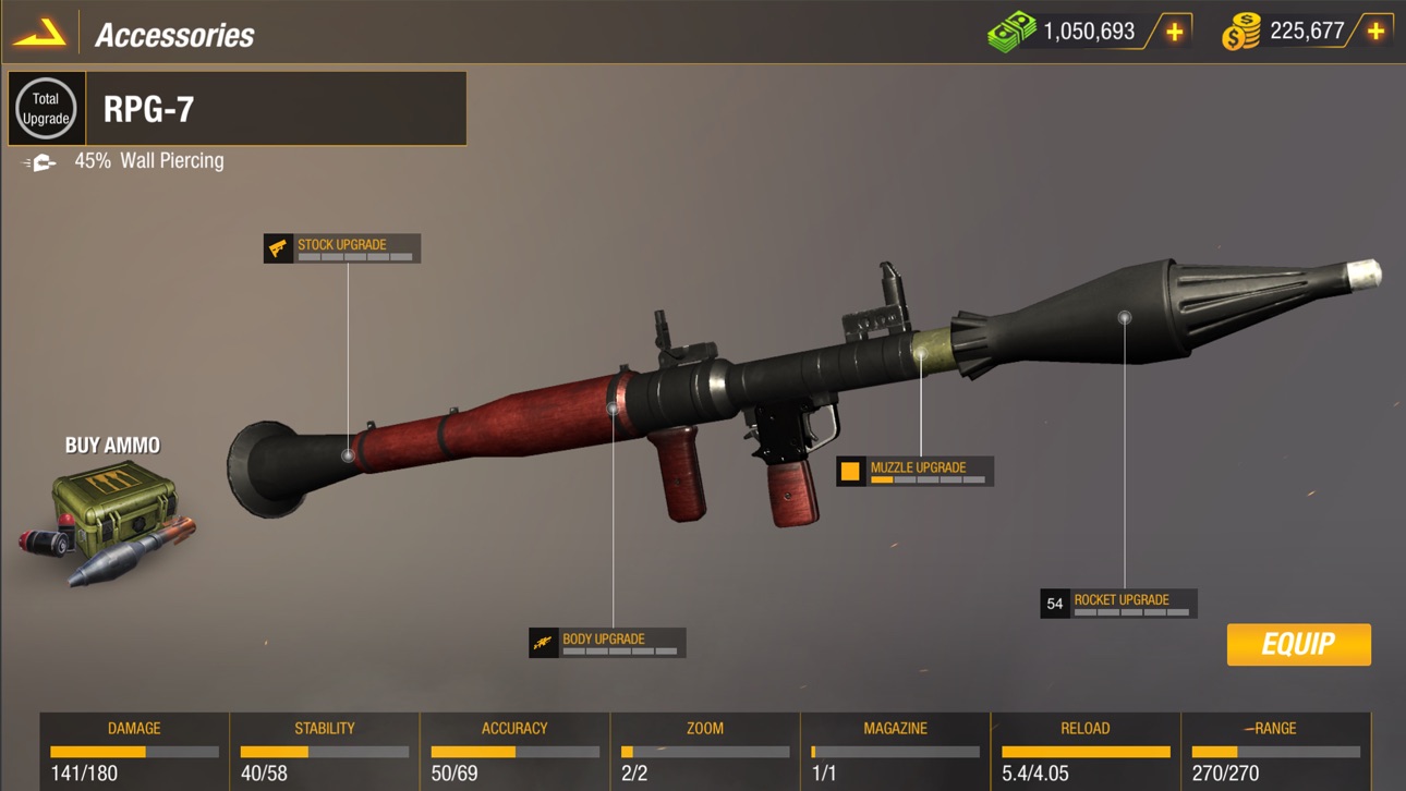 Bullet Strike: Sniper 3D PvP - VIP Hack screenshot 7 - iOS game interface