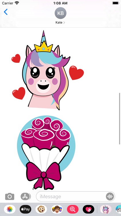 Unicorn Valentine Sticker screenshot-5