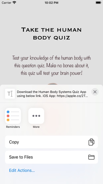 Human Body Systems Quiz screenshot-3