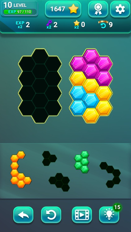 Hexa Gems Puzzle screenshot-3