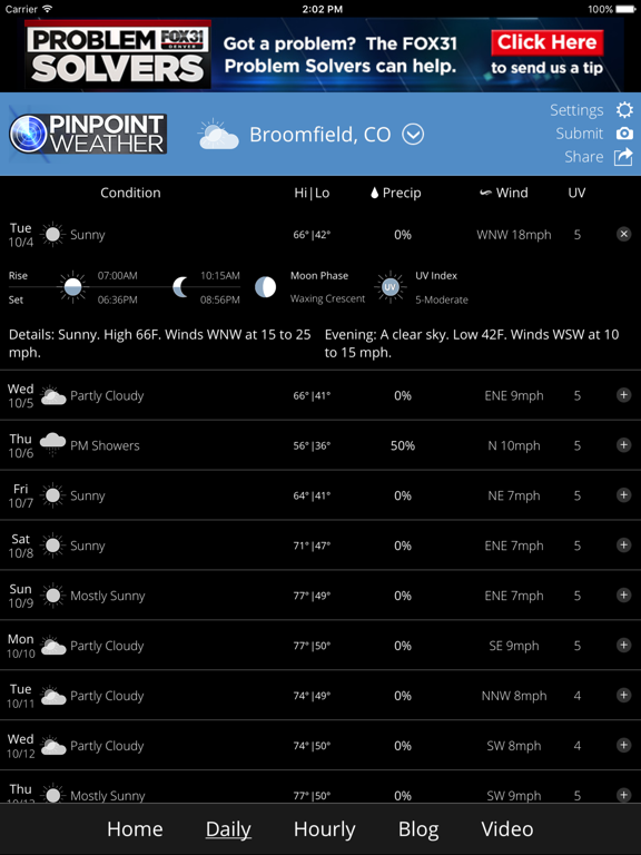 Pinpoint Weather - KDVR & KWGN screenshot 2