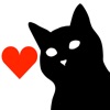 Cat Stickers: Cats Love Hearts