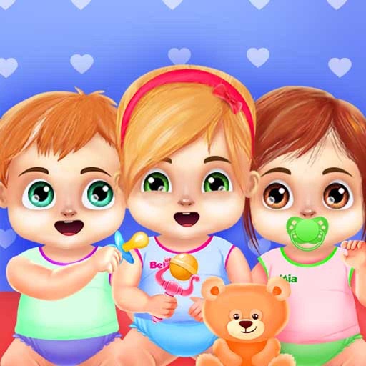 Triplet Baby Care House Icon