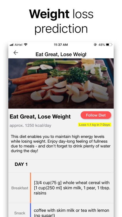 Diet Plan + Weight Loss App