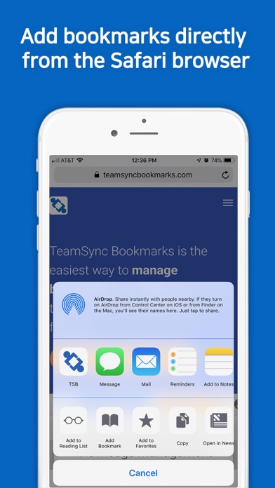 TeamSync Bookmarks screenshot 4