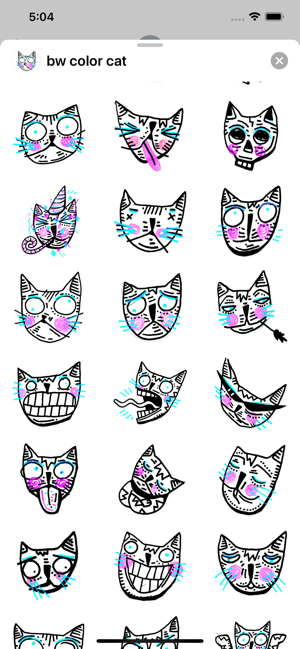 Drawn Cat - Emoji and Stickers