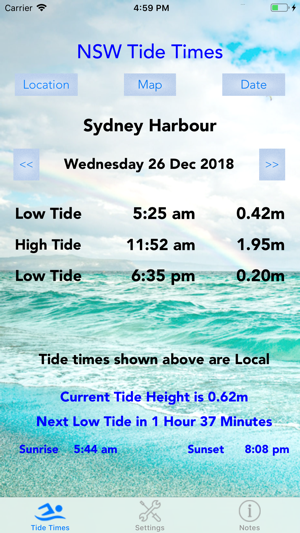 Batemans Bay Tide Chart
