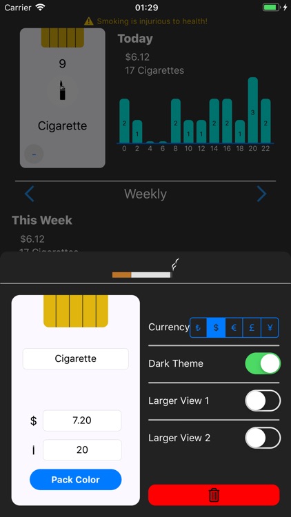 Cigarette Count