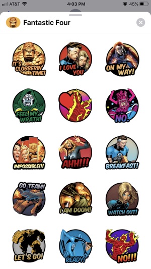 Fantastic Four Stickers