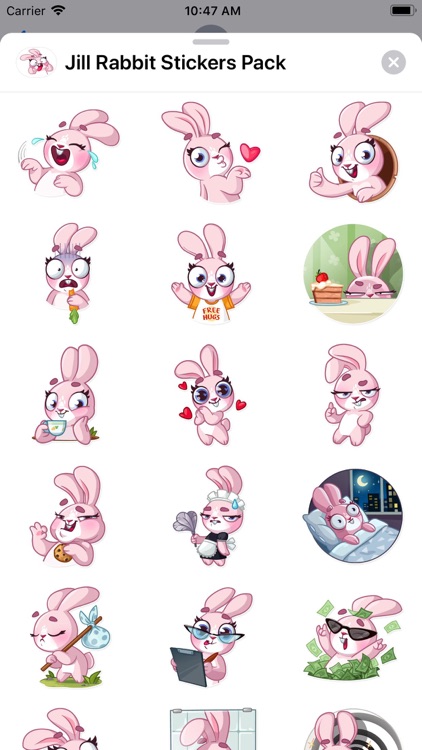 Jill Rabbit Stickers Pack