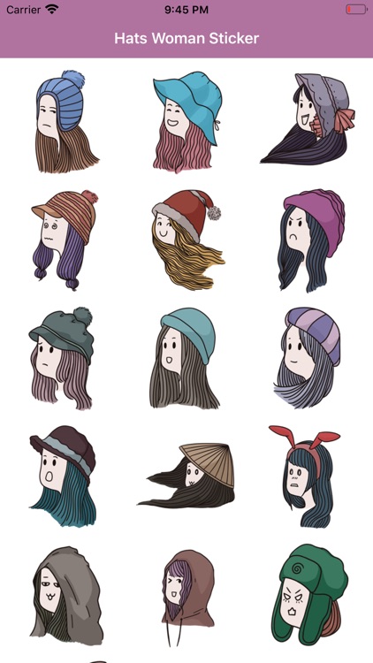 Hats Woman Sticker