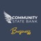 Bank conveniently and securely with Community State Bank Mobile Business Banking