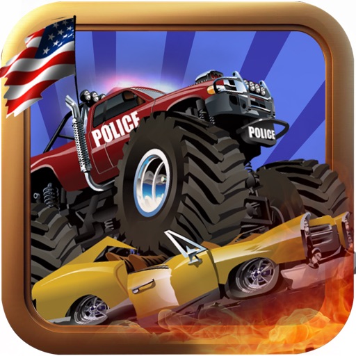 USA Monster Police Truck : Crime Crush Racing Games Icon