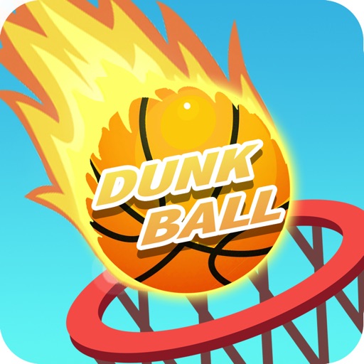 Dunk Ball on fire - Basketball Icon