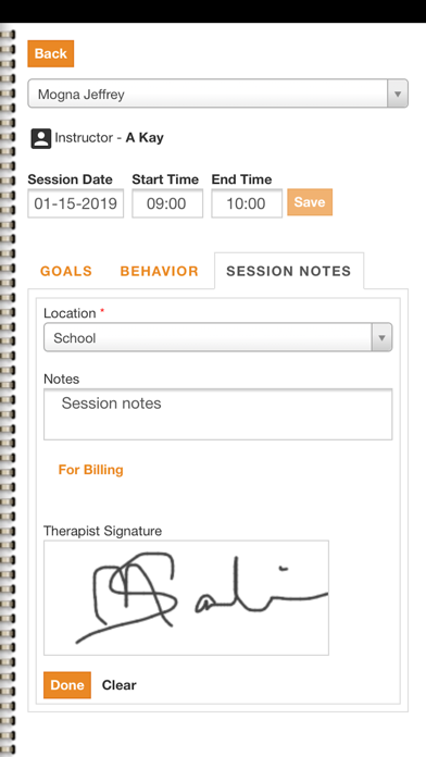 ABA Sessions Data Sheet screenshot 3