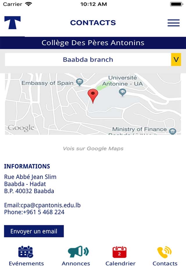 College Des Peres Antonins screenshot 2