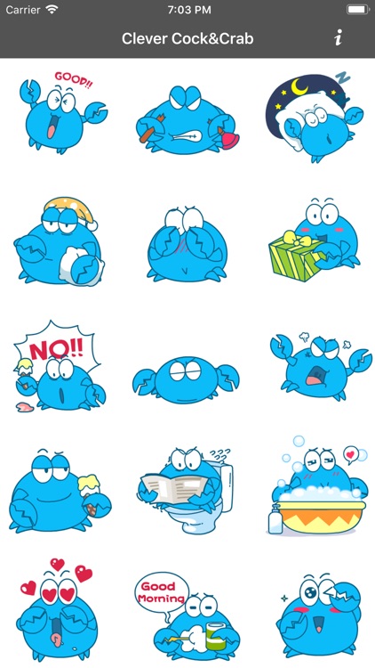 Clever Cock&Crab Stickers