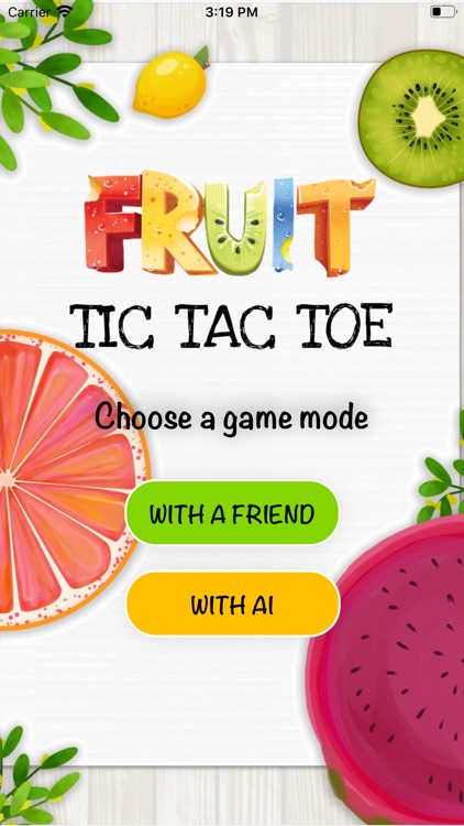 Fruit Tic Tac Toe