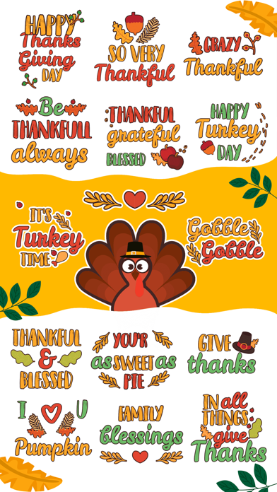 Thanksgiving Day Stickers * screenshot 3