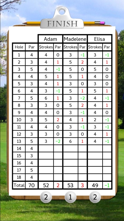 Golf & Discgolf scorecard Lite