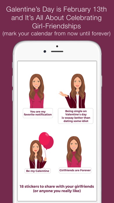 Screenshot #2 pour Galentine's Day stickers (K)