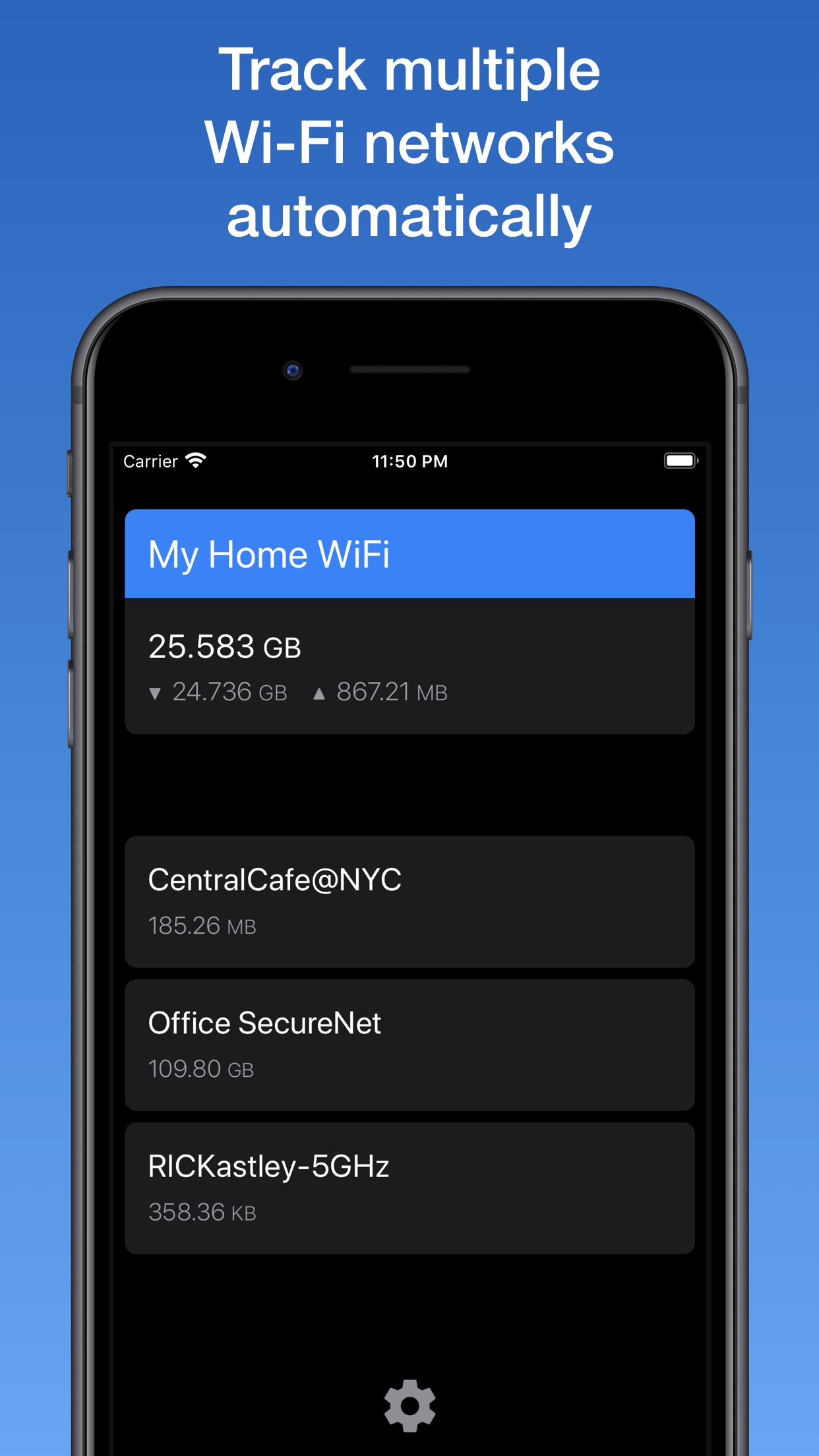 Screenshot do app WifiMan from DataMan