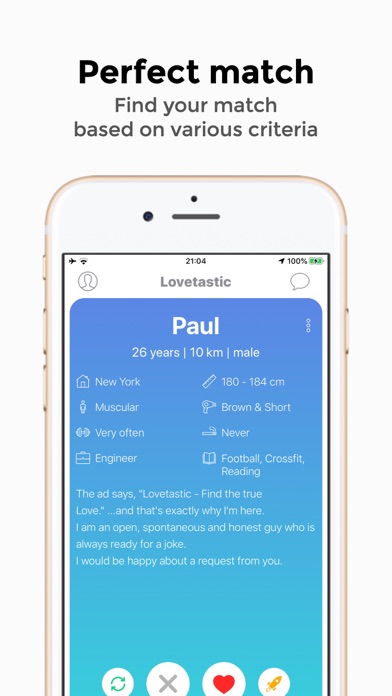 Lovetastic: Pictureless Dating screenshot 2