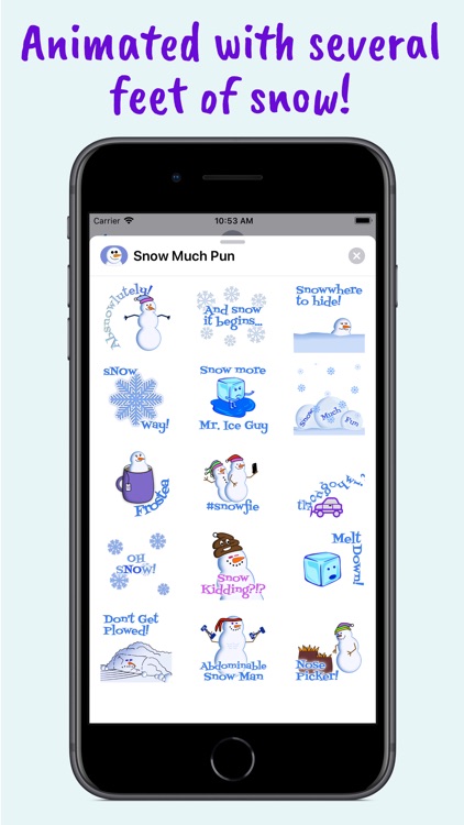 Snow Much Pun Stickers