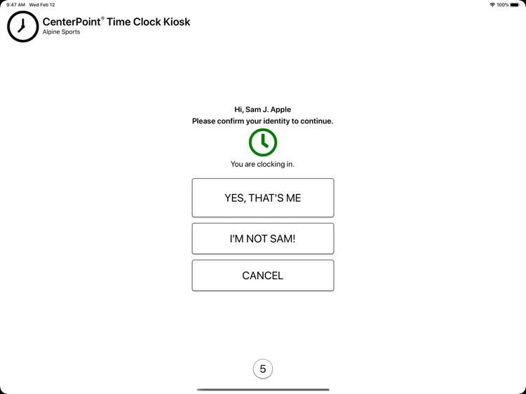 CenterPoint Time Clock Kiosk