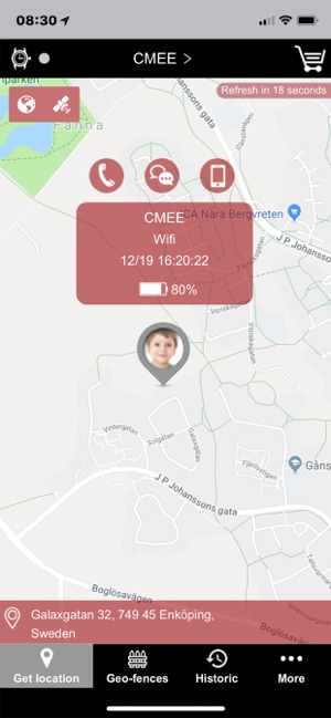 Cmee app för GPS-klocka barn