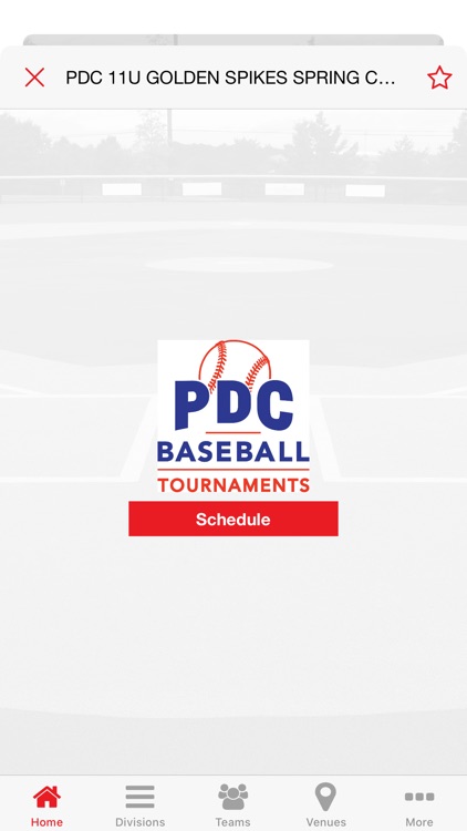 PDC Baseball Tournaments