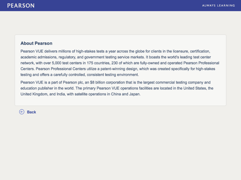 Pearson VUE Exam Delivery screenshot 3