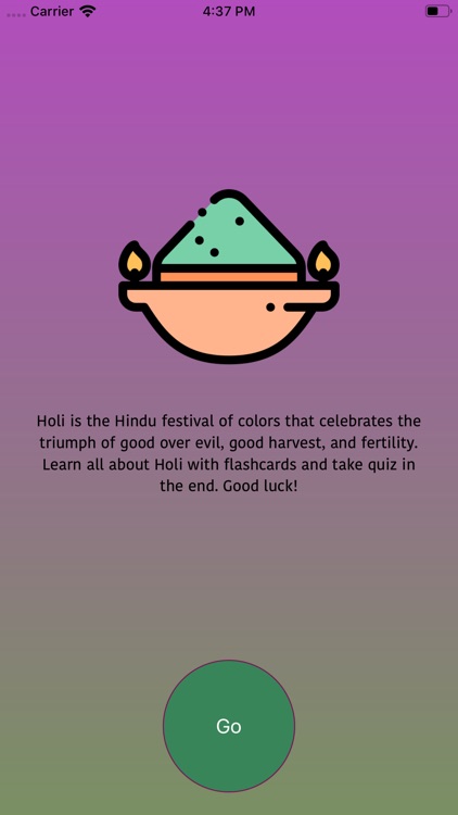 Holi festival flashcards