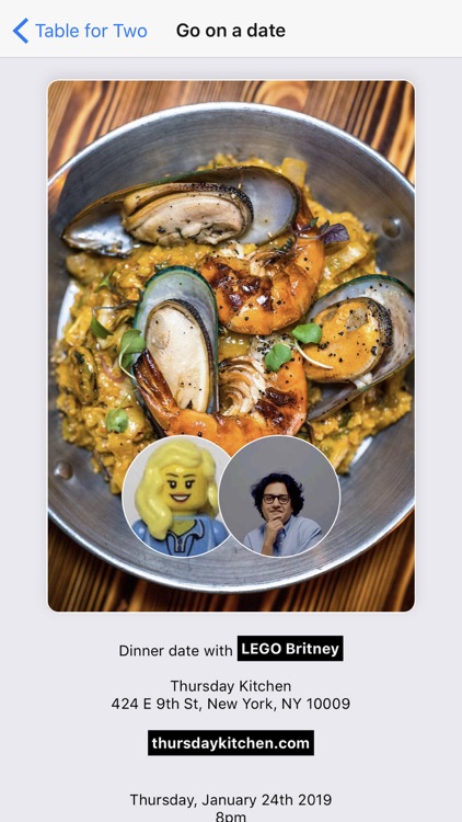 Table for Two Dating