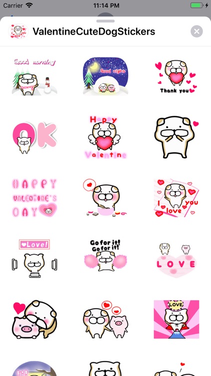 Valentine Cute Dog Stickers