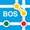 Easy to use Boston transit app with official MBTA maps