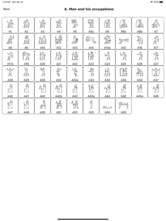 Gardiner's Egyptian Sign List Apps 148Apps